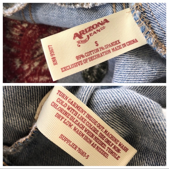 ARIZONA JEANS Embroidered Floral Denim Jacket - Picture 7 of 8